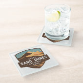 サンドダネ素晴らしス国立公園トラベルバッジ ガラスコースター (アングル)