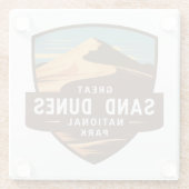 サンドダネ素晴らしス国立公園トラベルバッジ ガラスコースター (裏面)