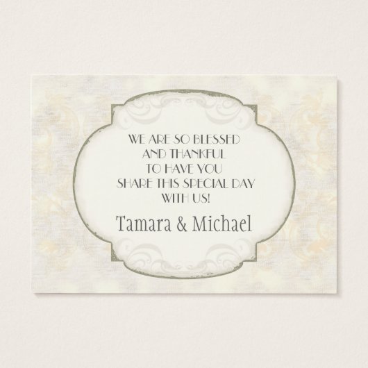 サンドダマスク海航海のビーチをテーマ結婚にした (裏面)