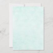 サンドダラーとヒトデのシーグラス フローラルビーチ 招待状 (裏面)