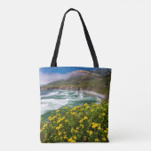 サンドダラー海岸の上の花 トートバッグ (裏面)