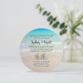 サンドダラー カップルシャワー 婚約パーティー 招待状 (スタンド正面)