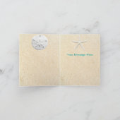 サンドダラー ビーチ ウェディング 感謝カード (内部)