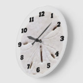 サンドダラー ビーチ シェル ビーチ ナチュラル トレンディ ラージ壁時計 (傾斜)