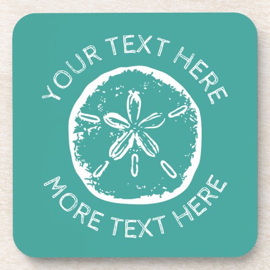 サンドダラー ビーチ シェル プラスチック 飲料 コースター (正面)