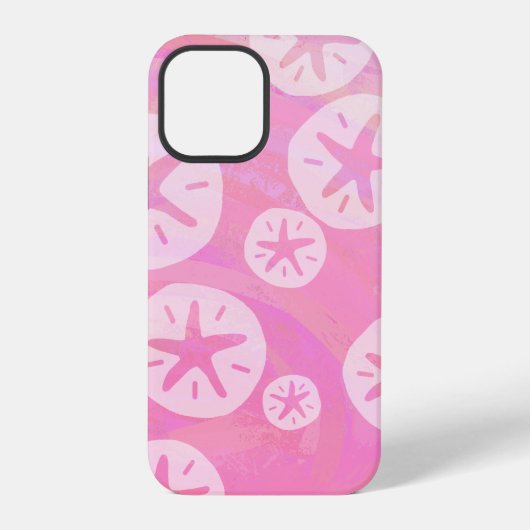 サンドダラー 白とピンク iPhoneケース (裏面)