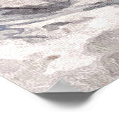 サンドダーンズビーチ海ウォーターカラーアート絵画ズ ポスター (角)