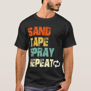 サンドテープスプレーリピーター車のカーペインターGif Tシャツ