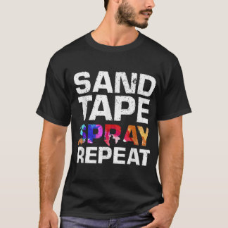 サンドテープスプレーリピートおもしろいカー車のーペイント Tシャツ