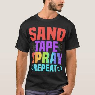 サンドテープスプレーリピート自動体技術者ペイント Tシャツ