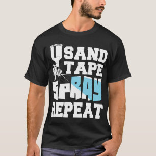 サンドテープスプレーリピート自動体画家の車詳細 Tシャツ