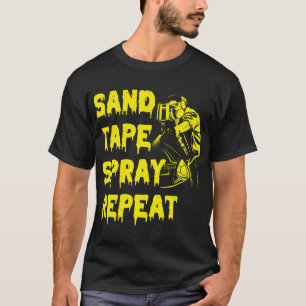 サンドテープスプレーリピート自動体画家の車詳細 Tシャツ