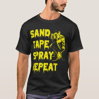 サンドテープスプレーリピート自動体画家の車詳細 Tシャツ