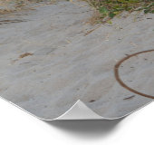 サンドデューンアンドライフリングや輪ビーチシースケープフロリダ ポスター (角)