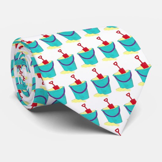 サンドトイズバケットペイルショベルビーチサマーおもしろいネクタイ ネクタイ (ロール)