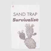 サンドトラップサボテン ゴルフタオル (正面)