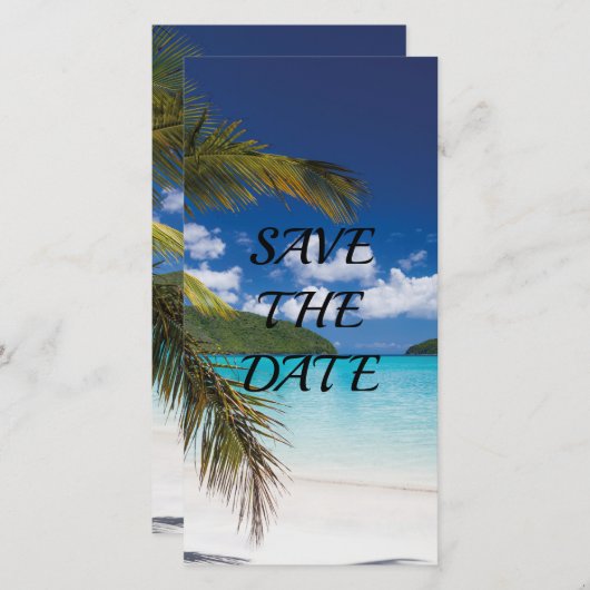 サンドトロピカルビーチ結婚式保存日 サンキューカード (正面/裏面)