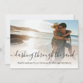 サンドトロピカルホリデーカードをダッシュスルー 招待状 (正面)