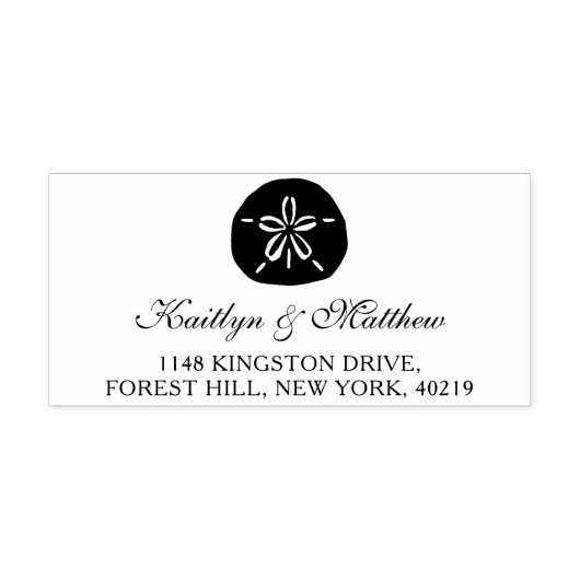 サンドドエレガントルビーチ結婚式差出人住所 セルフインキングスタンプ (デザイン)