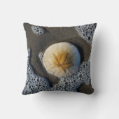 サンドドルとサーフビーチフォトアクセントピロー クッション (裏面)