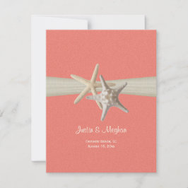 サンドドルアンドスターフィッシュシェルサンゴ披露宴 招待状