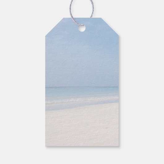 サンドドルアンドスターフィッシュビーチ結婚式 ギフトタグ (裏面)