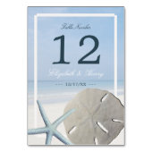 サンドドルアンドスターフィッシュビーチ結婚式 テーブルナンバー (裏面)