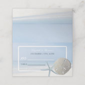 サンドドルアンドスターフィッシュビーチ結婚式 プレイスカード (外部開封)