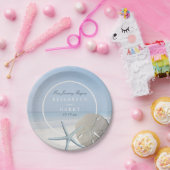 サンドドルアンドスターフィッシュビーチ結婚式 ペーパープレート (パーティー)