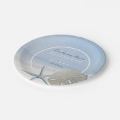 サンドドルアンドスターフィッシュビーチ結婚式 ペーパープレート (アングル)