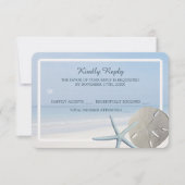 サンドドルアンドスターフィッシュビーチ結婚式 出欠カード (正面)