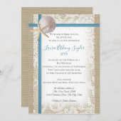 サンドドルアンドレースブルーバルミツワー 招待状 (正面/裏面)