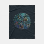 サンドドルアート抽象芸術ブルー航海のギフトの好意 フリースブランケット (正面)