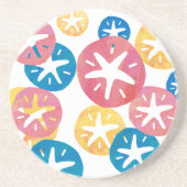 サンドドルイエローレッドブルー コースター (正面)