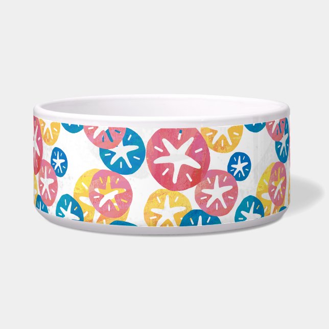 サンドドルイエローレッドブルー ボウル (正面)