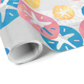 サンドドルイエローレッドブルー ラッピングペーパー (ロールコーナー)