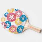 サンドドルイエローレッドブルー 卓球ラケット (横)