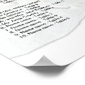 サンドドルウェディングレセプションシーティングチャートポスター ポスター (角)