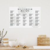 サンドドルウェディングレセプションシーティングチャートポスター ポスター (キッチン)