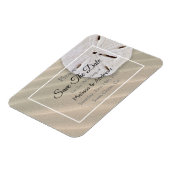 サンドドルウェディング日付磁石を保存 マグネット (左側)