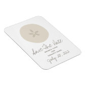 サンドドルウェディング日付磁石を保存 マグネット (右側)