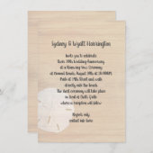 サンドドルウッドビーチウォーズ記念日招待状 招待状 (正面/裏面)