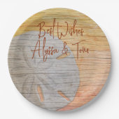 サンドドルウッドルック紙プレート ペーパープレート (正面)