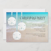 サンドドルオーナメントクリスマスパーティービーチ 招待状 (正面)