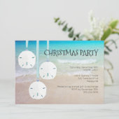 サンドドルオーナメントクリスマスパーティービーチ 招待状 (スタンド正面)