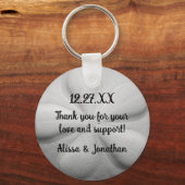 サンドドルキパーソナライズされたーリング結婚式の引き出物 キーホルダー (正面)