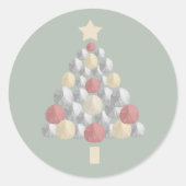 サンドドルクリスマスツリー（緑） ラウンドシール (正面)