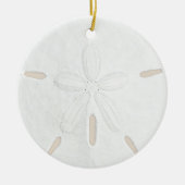 サンドドルコースタルクリスマスツリーオーナメント セラミックオーナメント (正面)