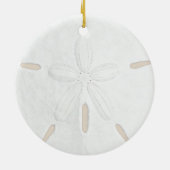 サンドドルコースタルクリスマスツリーオーナメント セラミックオーナメント (裏面)