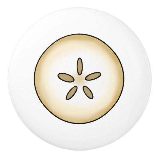 サンドドルコーストビーチハウス セラミックノブ (正面)